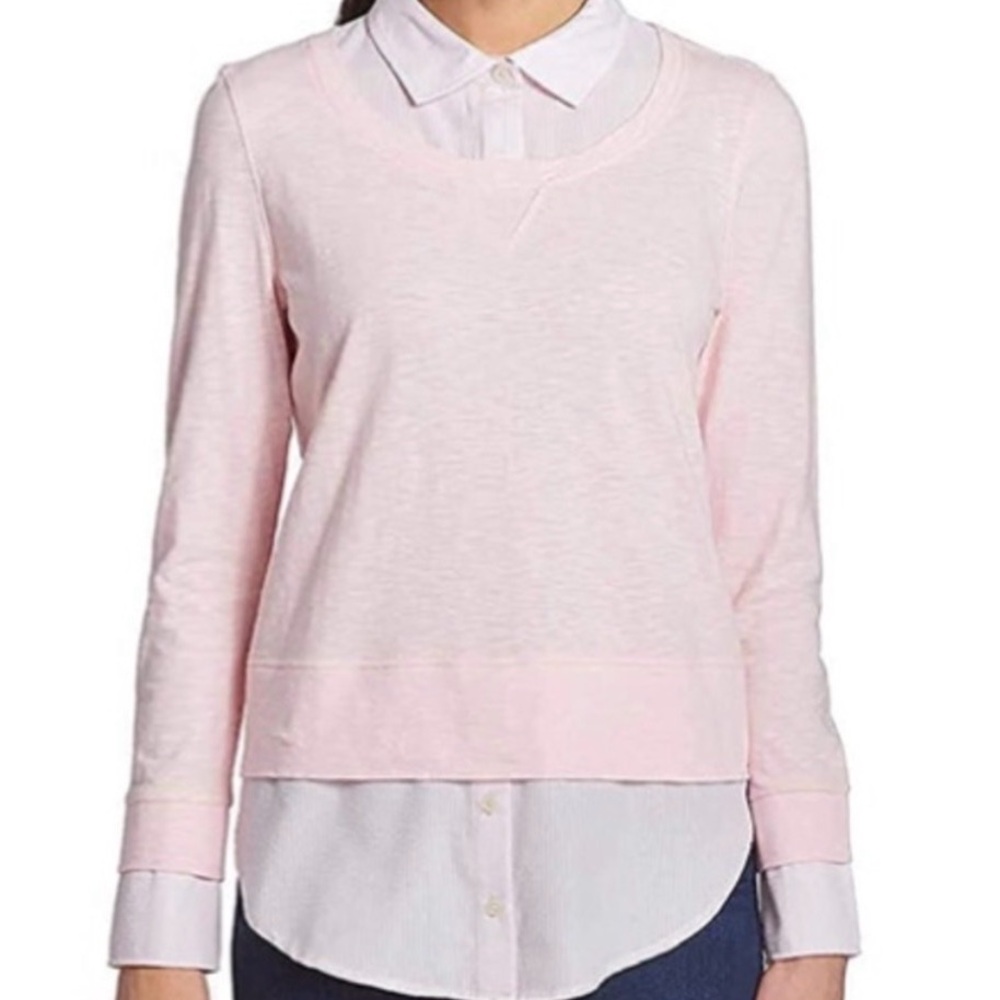 Tommy Hilfiger  Women's Pink Layered Long Sleeve Top